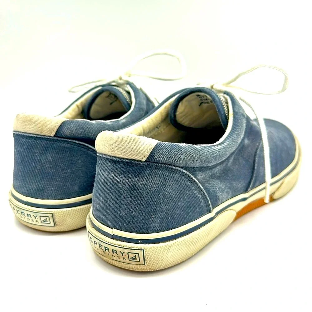 Sperry Top Sider Shoes Mens 11M Halyard CVO Sneakers 1772905 Blue Canvas Lace Up